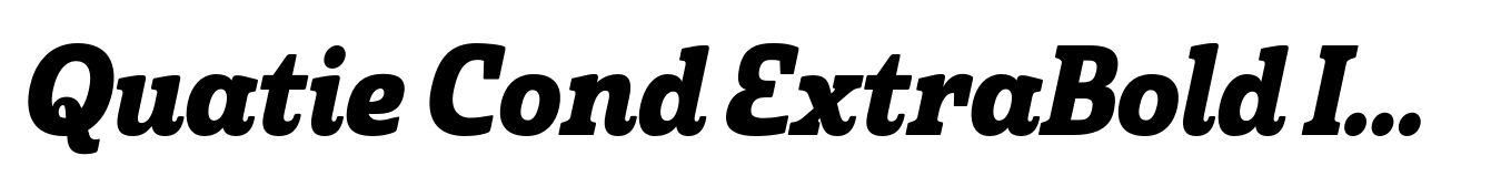 Quatie Cond ExtraBold Italic